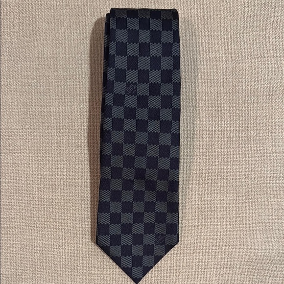 Checkered Black and Gray Tie - Picture 1 of 4